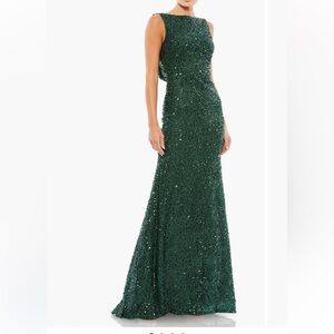 Mac Duggal Green Sequin Gown